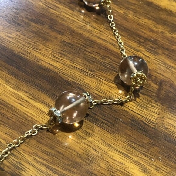 J.Crew Women's Yellow Glass Bauble Crystal Bead Layering Necklace - Picture 8 of 8